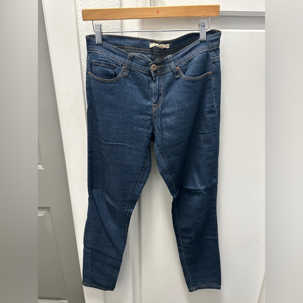 Forever 21 Dark Blue Straight Leg Jeans